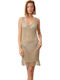 Silia D Women's Mini Beach Caftan Gold