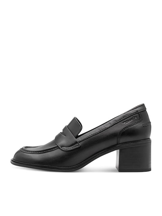 Tamaris Leather Heels Black