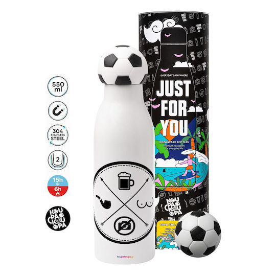 Koupakoupa The Bachelor Rules Stainless Steel Thermos Bottle 550ml Soccer Ball KP 8149 Thermos Soccer