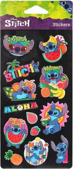 Coolpack Aufkleber Stitch Schwarz Aloha