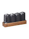 Koopman Decorative Candle Black 4 Pieces