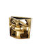 Gilde Decorative Vase Ceramic Volto Gold 12.5x8xH15cm