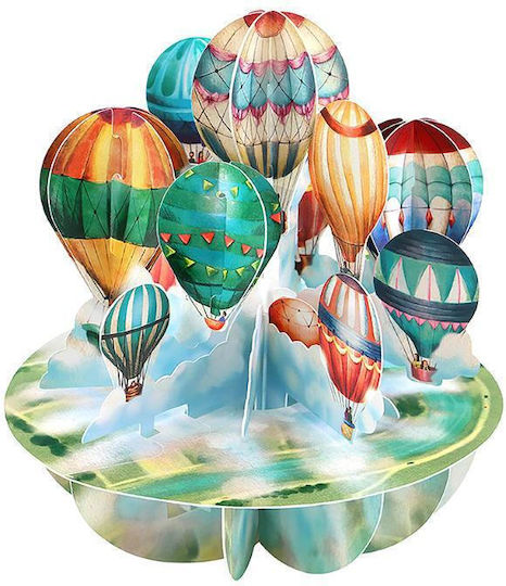 Santoro Pirouette 3d Pop-up Grußkarte Heißluftballons