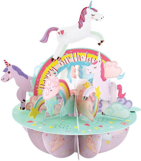 Santoro Pirouette 3D Pop-up Grußkarte Einhorn