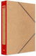 Unipap File Box with Rubber Band Micro Velcro 3cm Red