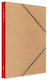Unipap File Box with Rubber Band Micro Velcro 1.5cm Red