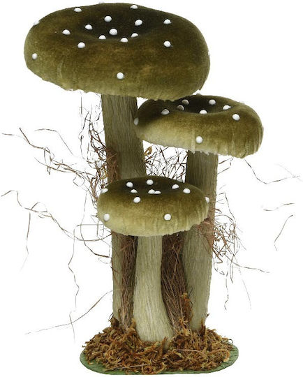 Decorativ Ciupercă Triplă Bază Verde 26cm 306.004.0004.09