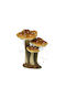 Decorativ Ciupercă Triplu Bază Muștar 26cm 306.004.0004.39