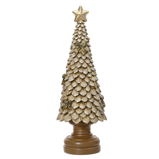 Weihnachtsdekorationen mit Bäumen Polyresin Fioğakia Gold 36cm 306.001.0892.04