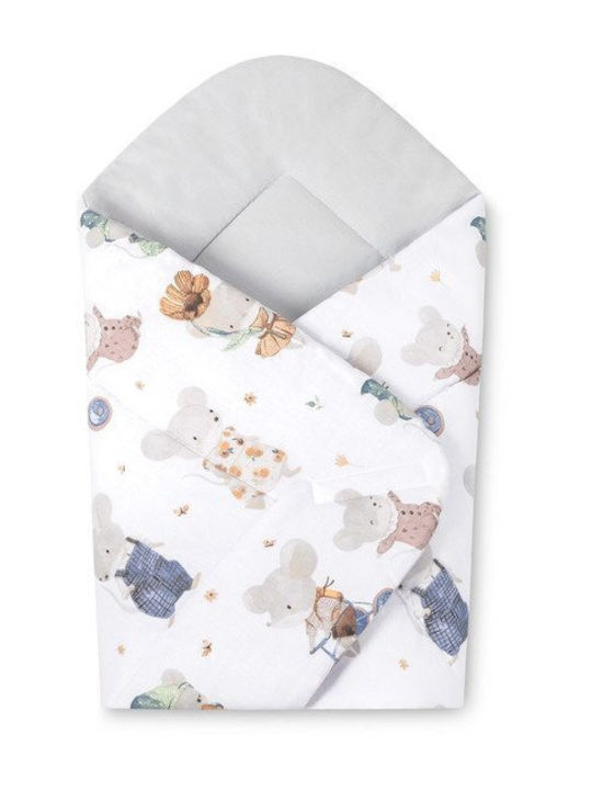 Sensillo Pătură Pepinieră Swaddling 100% Bumbac Gri 75x75 cm