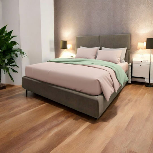 Mia Home Σετ Σεντόνια King Size 260x270εκ. Ροζ-μεντα (4τμχ)