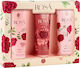 Aurora Rosa Set Cadou Cremă De Mâini Balsam De Corp Și Scrub 100ml