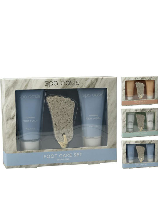 Set Îngrijire Picioare Spa Retreat 3 Piese Scrub Piatră & Loțiune Albă