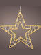 Illuminated Star 238 Microled IP44 Timer Gold Frame Warm LED 38cm 306.033.0042.04