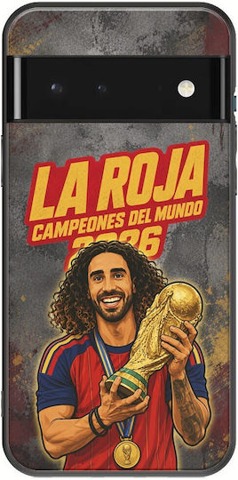 Калъф La Roja Campeones Del Mundo Marc Cucurella Google Pixel 6 5g Черен TPU Силикон