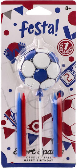 Set 4 Geburtstagskerzen Football 1 Ball
