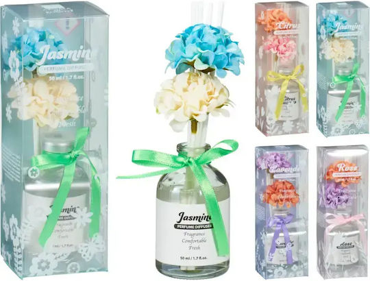 Raumdüfte Diffusor 50ml 6 Stücke & 2 Künstliche Blumen Zitrusfrüchte