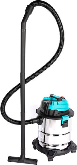 Detoolz Aspirator Reîncărcabil pentru Umede / Uscate cu Recipient din Inox 20lt