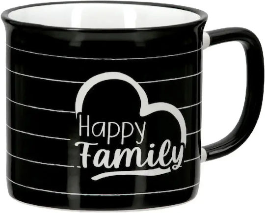 Gilde Happy Family Κούπα Κεραμική Μαύρη Gilde Happy Family Κούπα Κεραμική Μαύρη