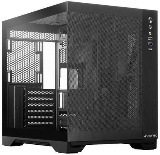 Chieftec Visio Air Cube Κουτί Υπολογιστή με Πλαϊνό Παράθυρο Μαύρο