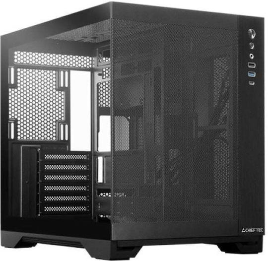 Chieftec Visio Air Cube Κουτί Υπολογιστή με Πλαϊνό Παράθυρο Μαύρο