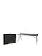 Plastic Outdoor Garden Table Foldable with Metal Frame Black 180x70x74cm