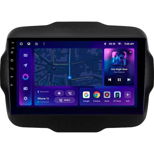 Moss M3 Navigație Auto Jeep Renegade 2014-2018 4+32GB 9" QLED Octa-core 2GHz Android 4G Bluetooth 5.1 DSP