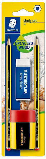 Staedtler Student Set 2 Pencils Eraser & Sharpener 100% Pefc