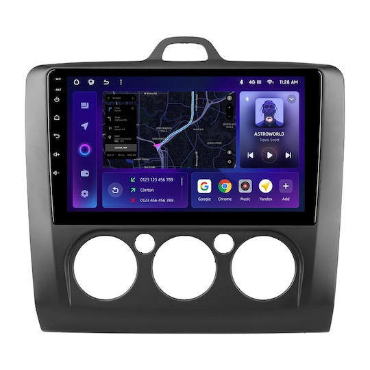 Moss M3 Navigație Auto Ford Focus 2 2005-2010 4+32GB 9" QLED Octa-core 2GHz Android 4G Bluetooth 5.1 DSP Variantă B