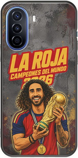 Калъф La Roja Campeones Del Mundo Marc Cucurella Huawei Nova Y70 Черен TPU Силикон