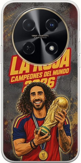La Roja Campeones Del Mundo Marc Cucurella Huawei Nova 12i Flexible TPU Transparent Silicone Case