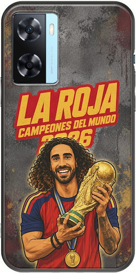 Калъф La Roja Campeones Del Mundo Marc Cucurella Oppo A77 5g Черен TPU Силикон