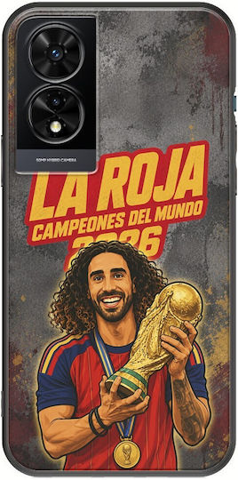 Handyhülle La Roja Campeones Del Mundo Marc Cucurella TCL 505 Schwarze Silikon