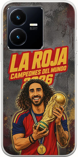 La Roja Campeones Del Mundo Marc Cucurella Vivo Y22s Flexible TPU Transparent Silicone Case