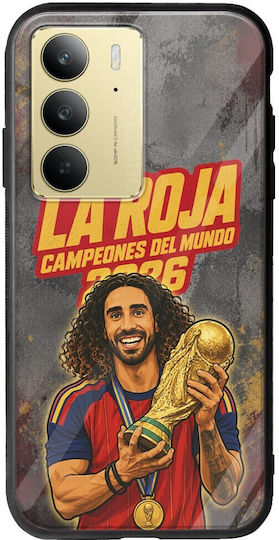 Калъф La Roja Campeones Del Mundo Marc Cucurella Realme 14x 5g Groove TPU Закалено Стъкло TPU