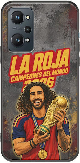 Case La Roja World Champions Marc Cucurella Realme GT 2 5G Black TPU Black Silicone