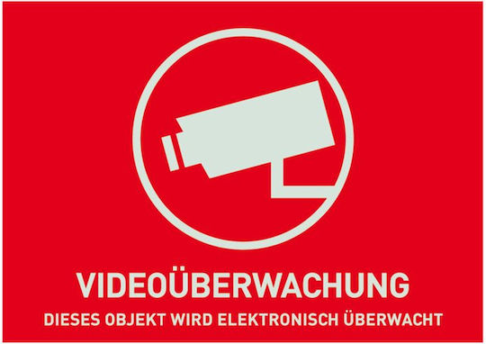 Αυτοκόλλητο Abus Warning Video Surveillance 74 X 52.5 Mm