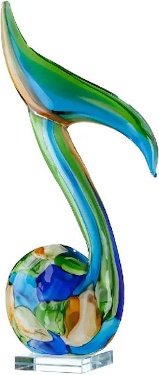 Gilde Glass Decorative Sculpture Note 23×50cm