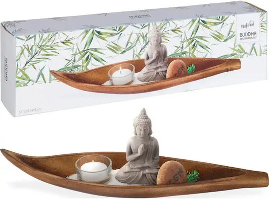 Σετ Διακόσμησης Buddha Ξύλινo Κανό 7 Τεμαχίων