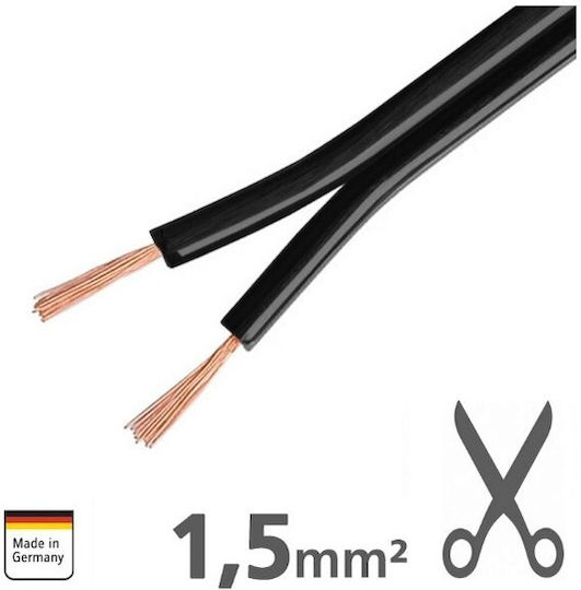 Xls150 Ampire Cablu Premium din Cupru pentru Difuzoare 2×1.5mm² 1m