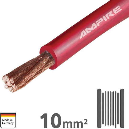 Xsk10-red Ampire 10mm2 7awg Single-core Red Power Cable Copper 35m Reel