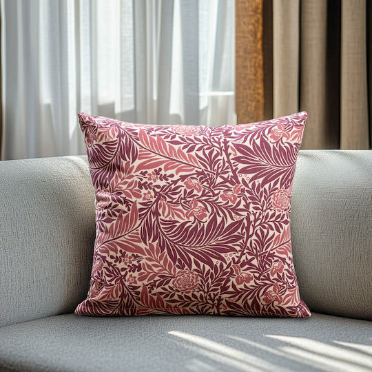 Beauty Home Διακοσμητική Μαξιλαροθήκη Blade Art Craft Ροζ 45x45εκ.