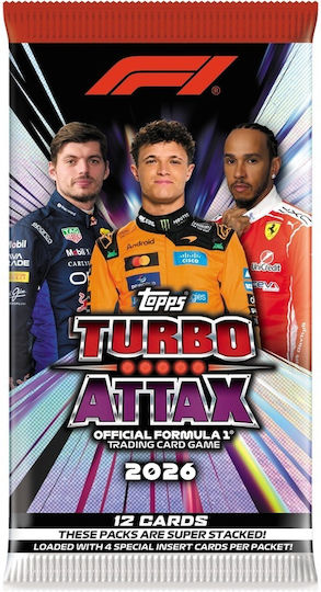 Topps F1 Turbo Attax 2026/7 Trading Cards Pack 12 Cards