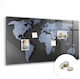 Magnetische Pinnwand 3D Weltkarte mit einem Magneten 120x60