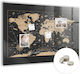 Magnetic Board Old World Map One Magnet 100x70
