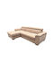 Lemance Corner Sofa Bed with Right Corner Beige 251x168x82cm