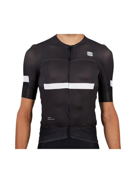 Sportful Tricou De Ciclism Pentru Bărbați Cu Mâneci Scurte Negru