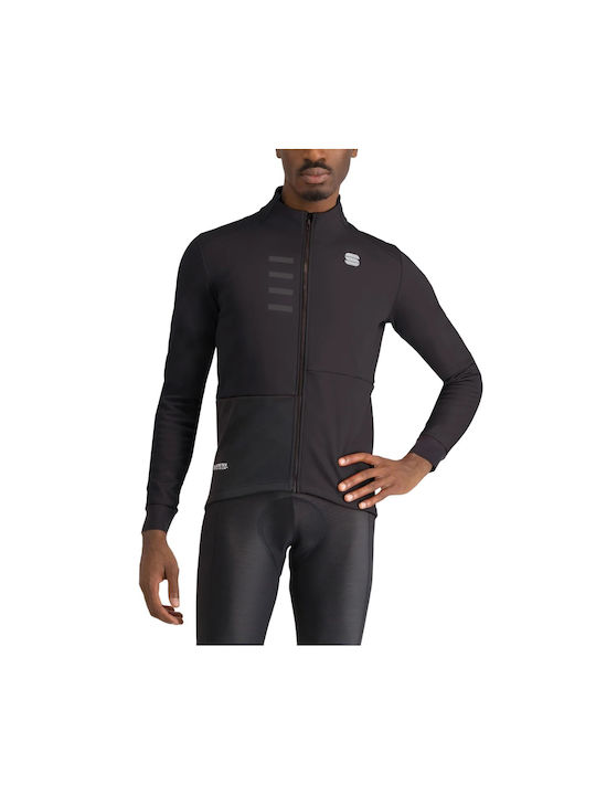Sportful Tricou De Ciclism Mânecă Lungă Pentru Bărbați Negru