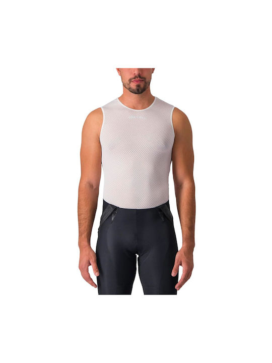 Castelli Tricou De Ciclism Fără Mâneci Pentru Bărbați Alb