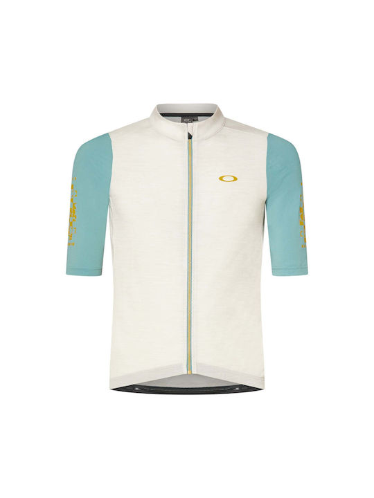 Oakley Tricou De Ciclism Pentru Bărbați Cu Mâneci Scurte Bej